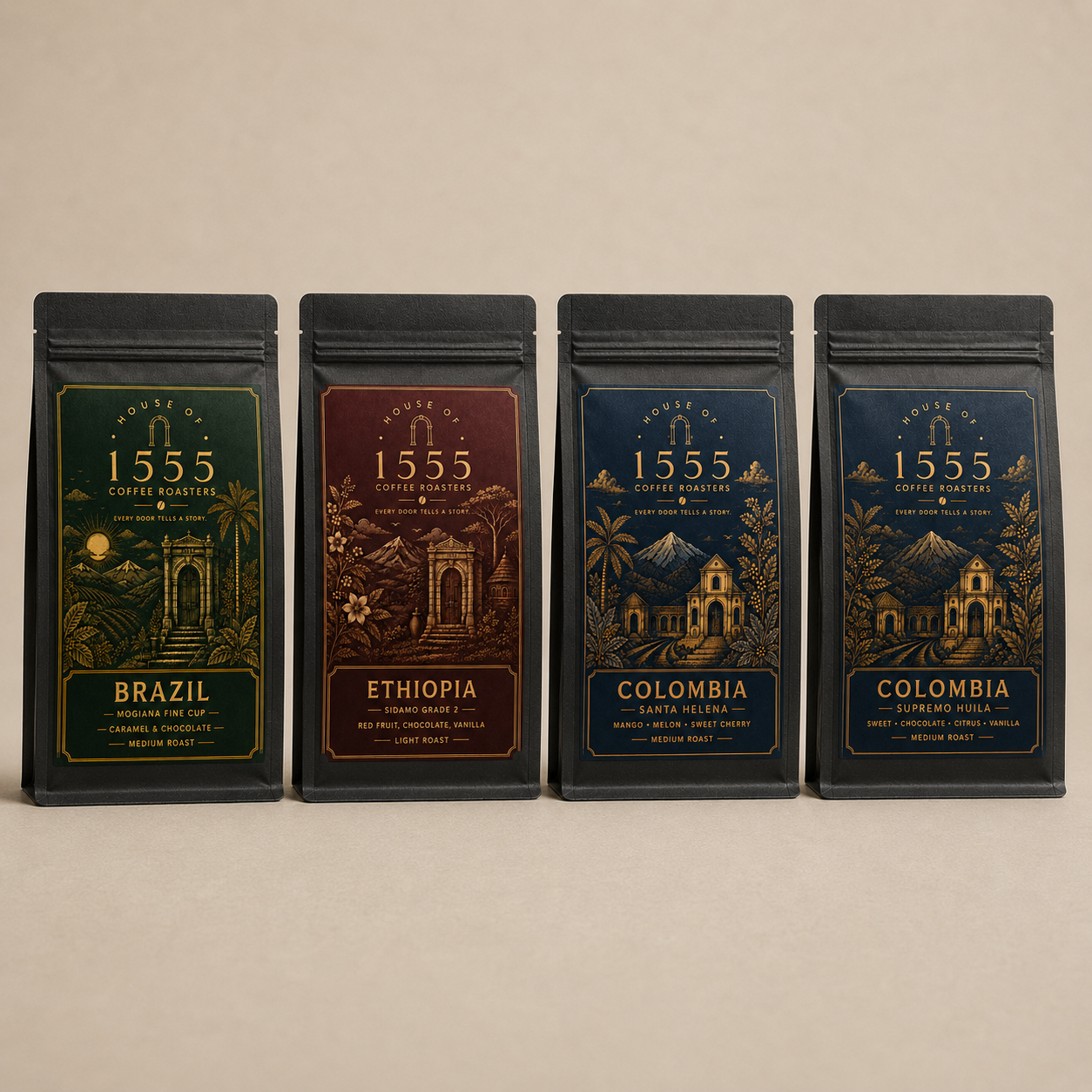 House of 1555 Deneme Paketi 4 × 50 g deneme paketi coffee package