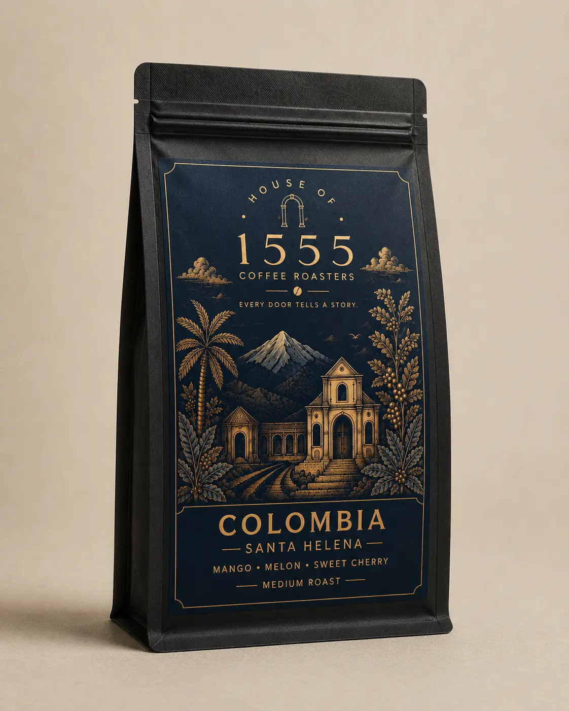 House of 1555 Colombia Santa Helena coffee package