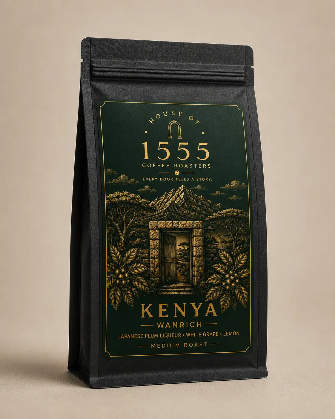 House of 1555 Kenya WanRich coffee package