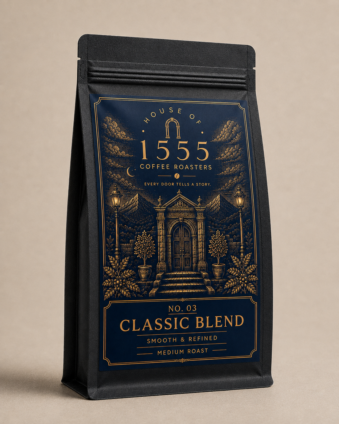House of 1555 No. 03 — Classic Blend Smooth & Refined coffee package
